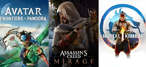 Avatar Frontiers of Pandora + Assassin's Creed Mirage + MK1